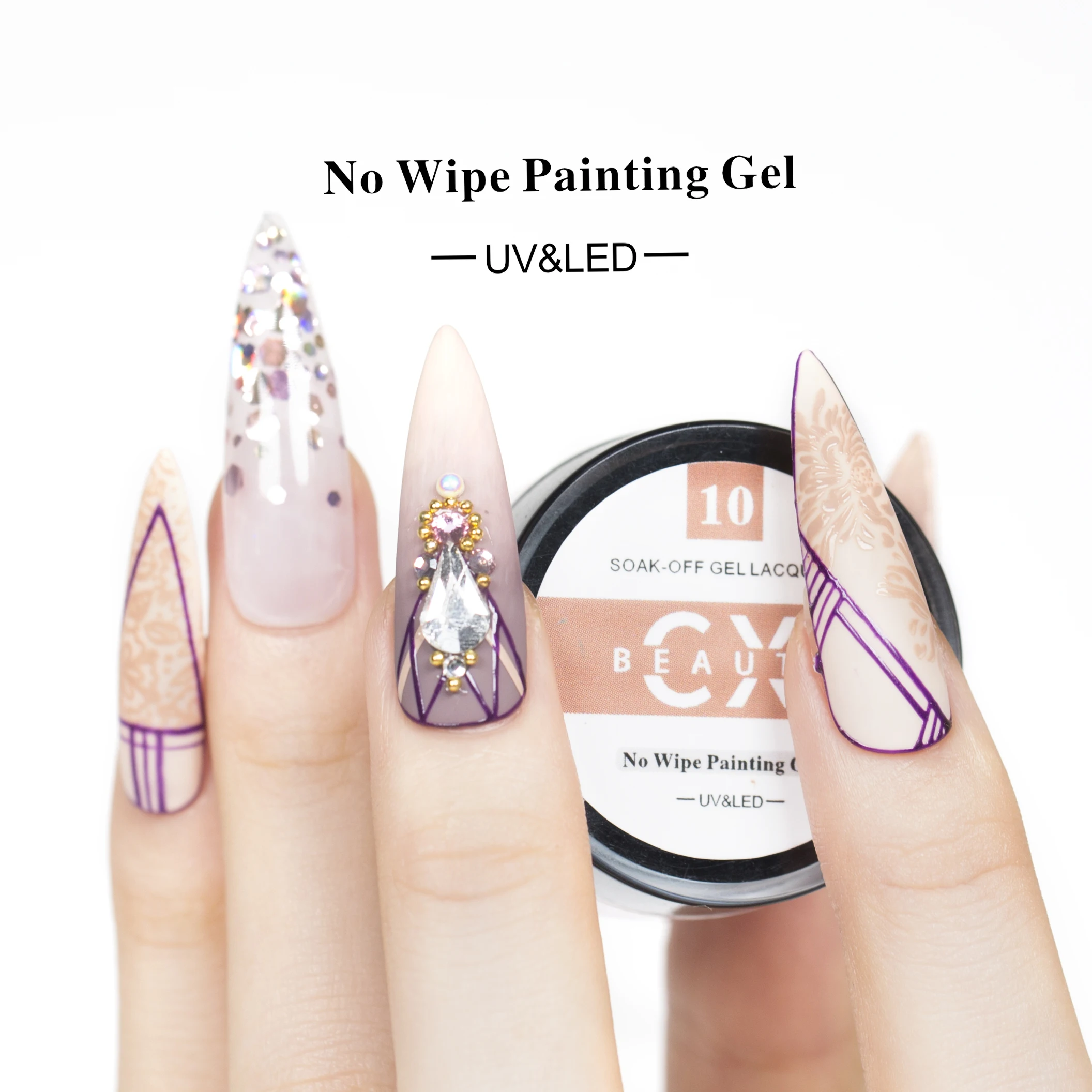 Bling gel polish high pigment highlighter 3D uv gel Mermaid glitter gel for nail art