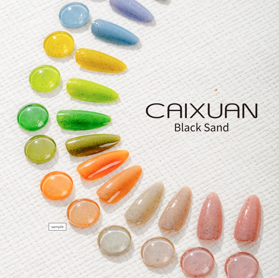 Factory Bulk hotsale Black Sand gel Soak Off UV LED color gel polish nail art for nail salon