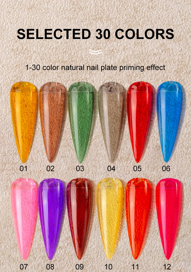 Free Samples Glass Gel OEM/ODM Wholesale Amber Gel UV Gel Polish