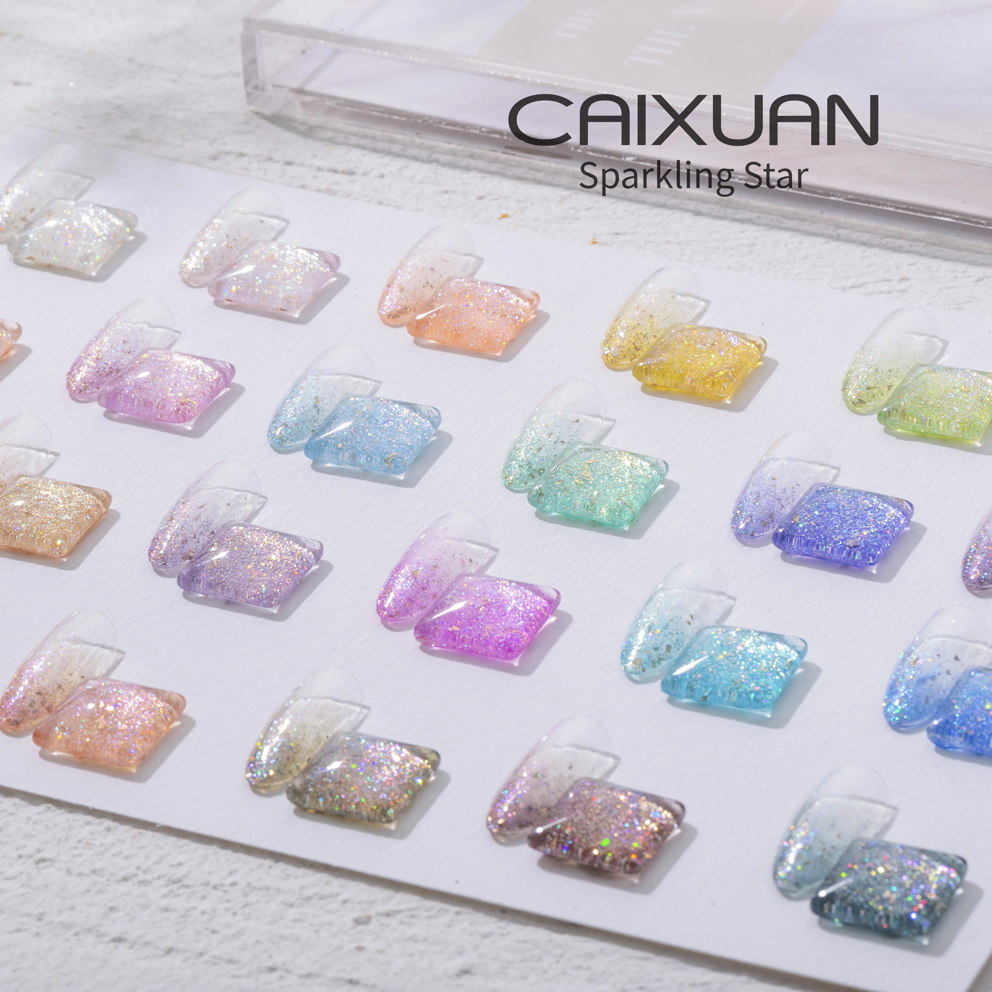 CX Beauty Sparking Star Gel 24 Colors Soak Off Nail Supply