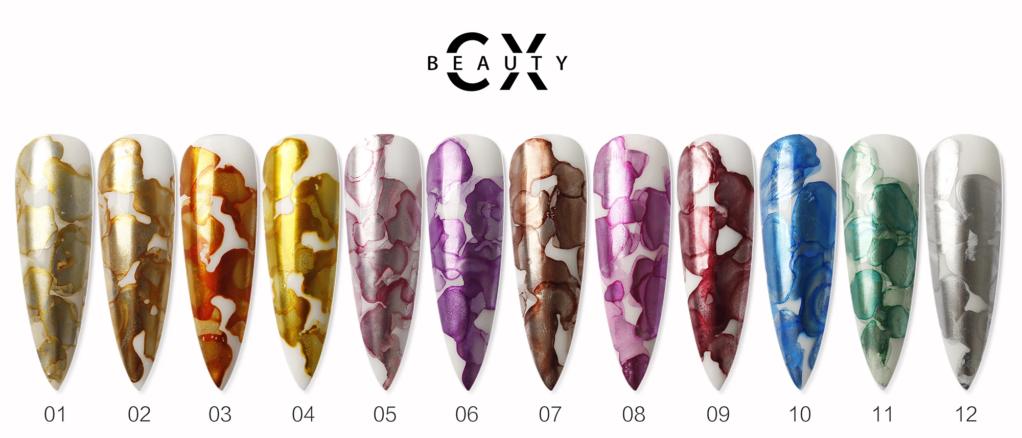 Wholesale 15ml/10ml nail beauty metallic marble ink gel uv led blossom gel long lasting