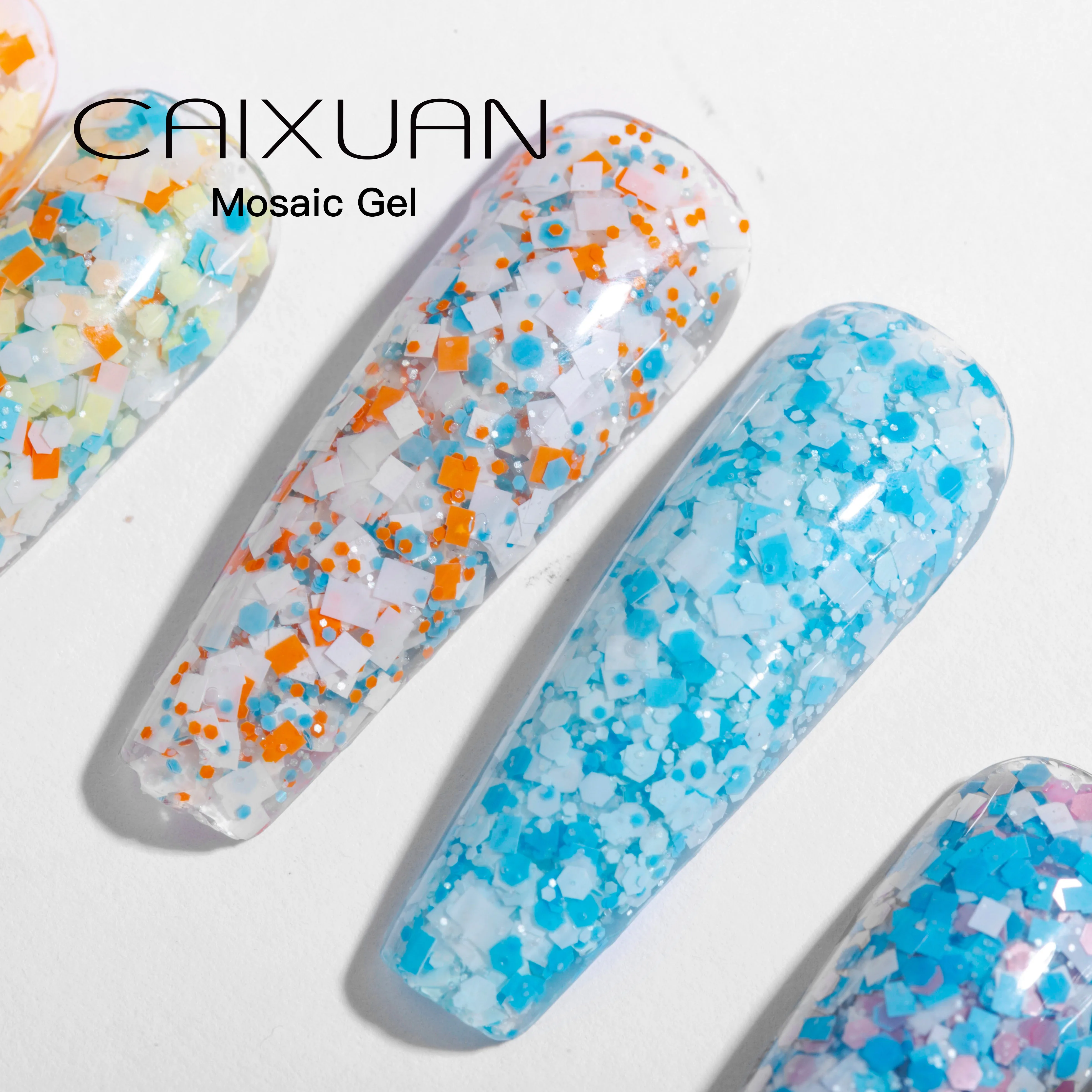 Caixuan Nail Supplier Free Sample Mosaic Gel 22 Colors Hot Sale Private Label