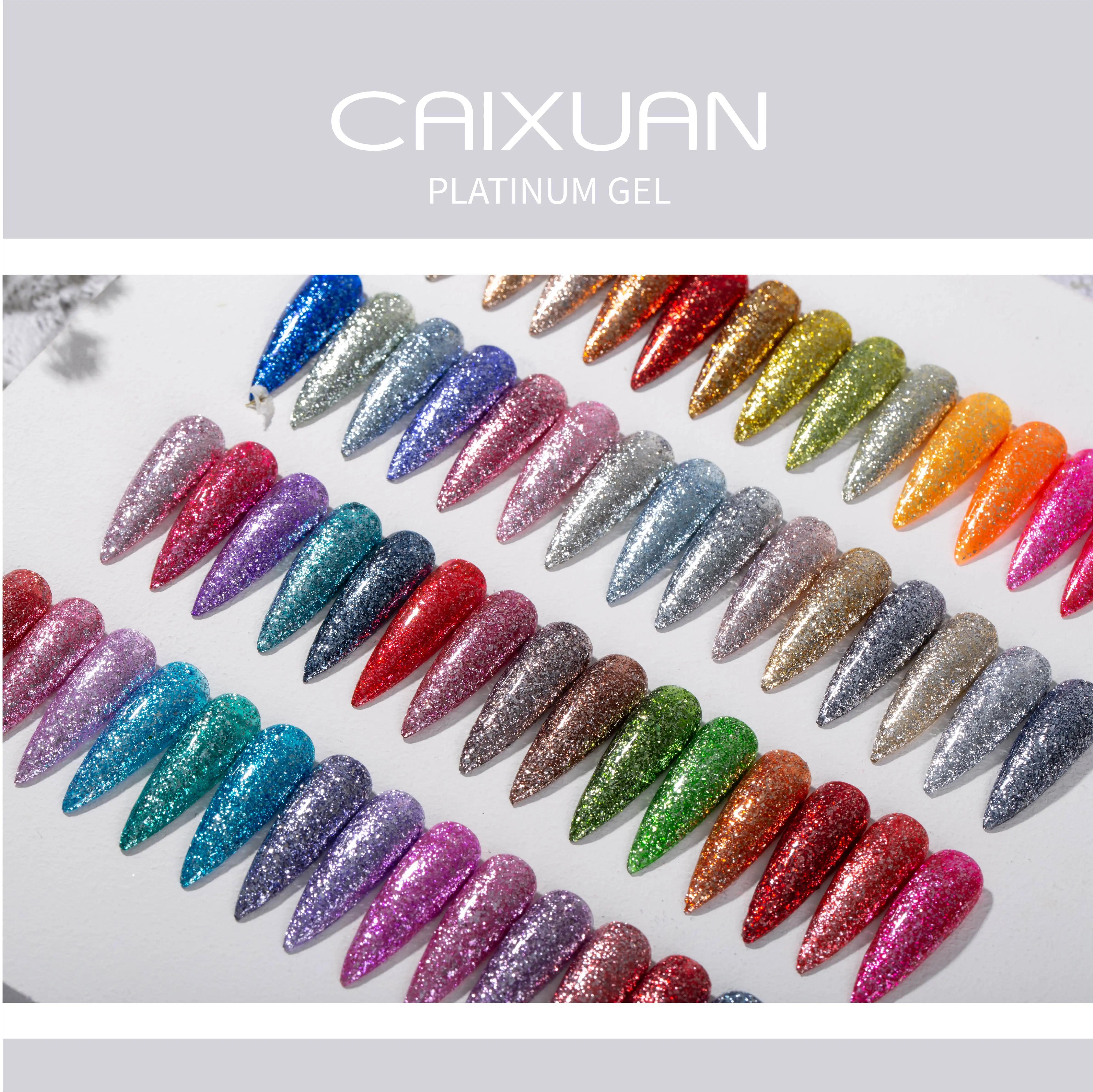 diamond glitter metallic color platinum uv nail popular gel polish shinny hot sale