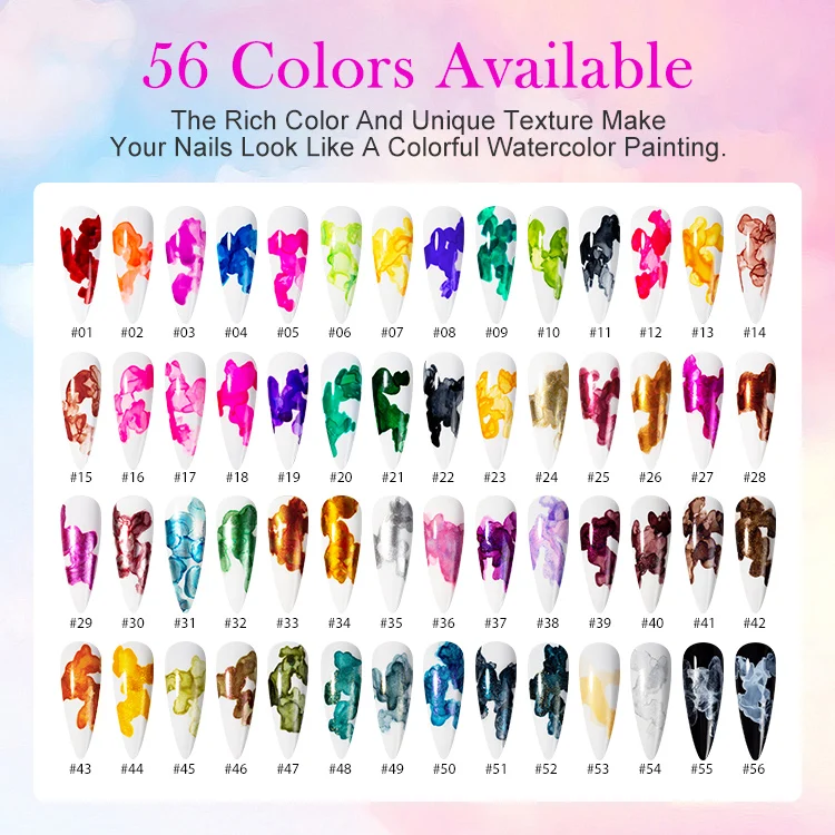 Wholesale OEM/ODM Mable Art Ink for Nail Salon 56 Colors Mable Ink