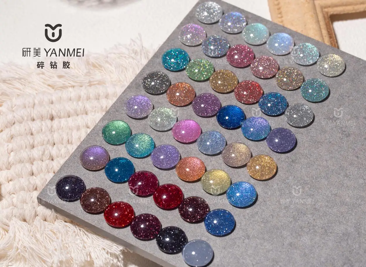 2021 New Arrival Glitters night Diamond color Nail Gel Polish Private label OEM 48 colors 15ml