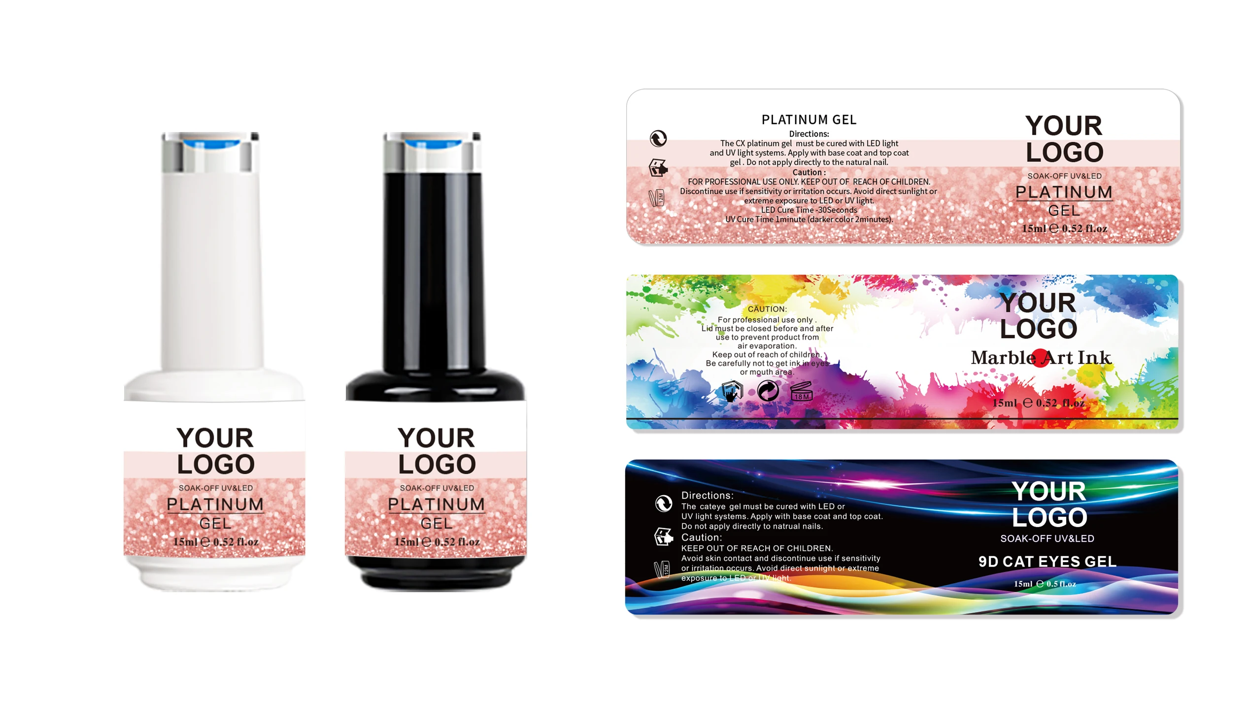 CX Beauty Free Sample Gel Nail Polish Custom Hema Free Estimate Gel 15ml Color UV Nail Gel Polish