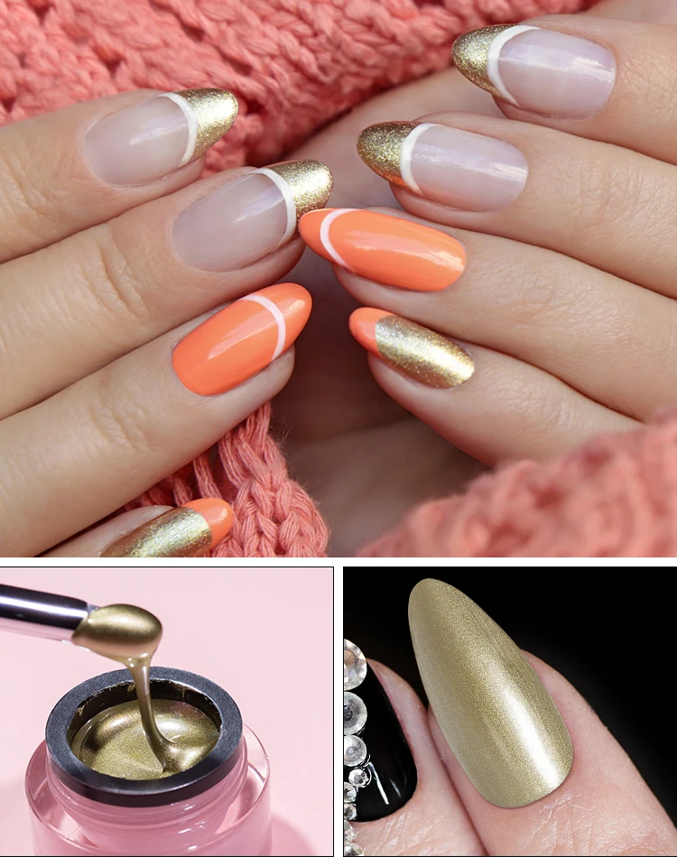 Non-toxic New Arrival Metallic Painting Gel for Nail Art UV Gel Polish
