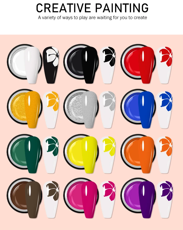Caixuan OEM/ODM 12 Colors No Wipe Painting Gel Set UV Gel Polish Wholesale