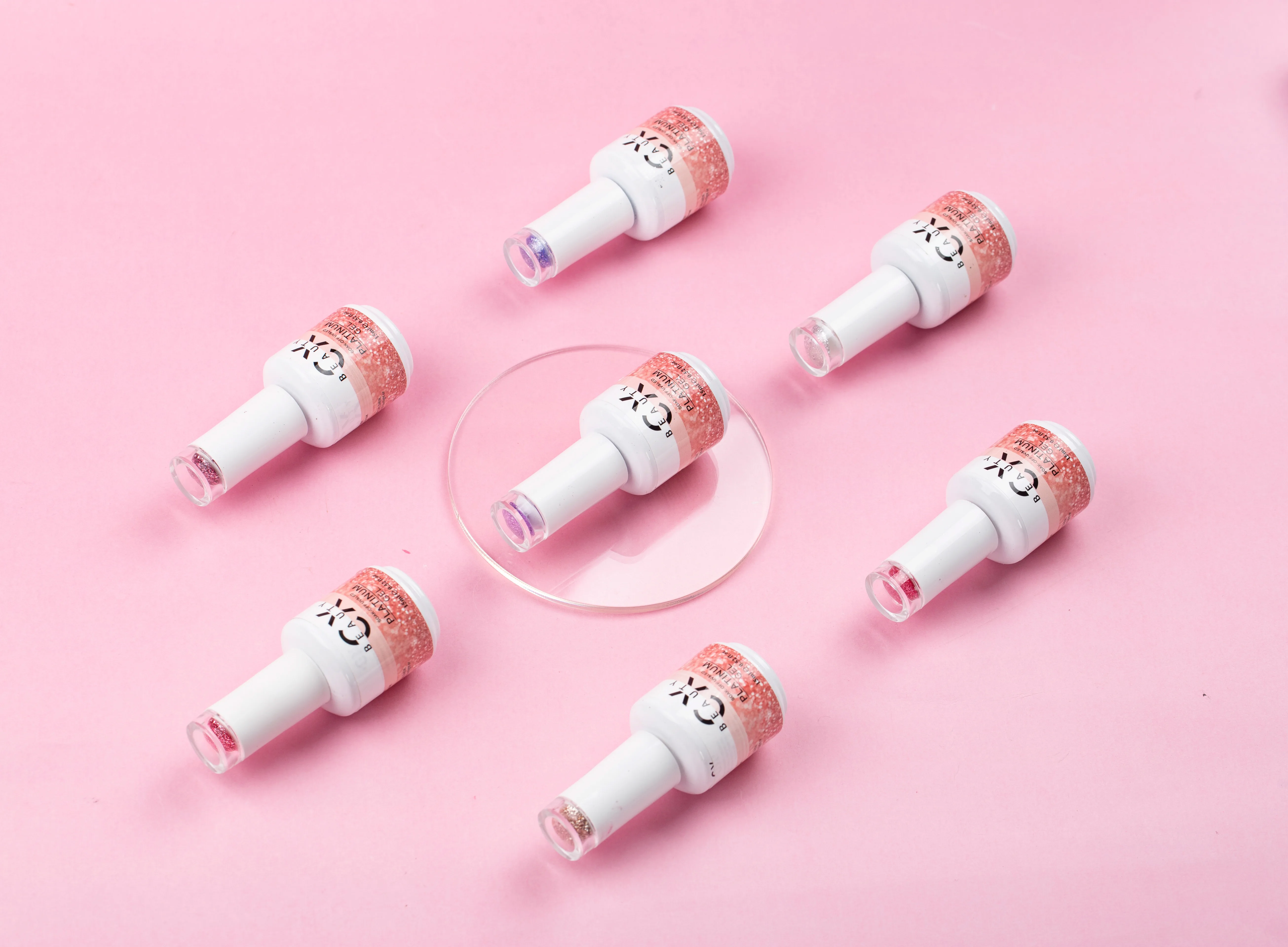 Hot selling free samples nail art uv gel platinum gel with micro shiny
