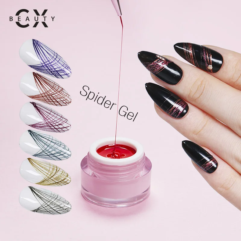Wholesale customized nail spider varnish nail art design line colors drawing uv gel