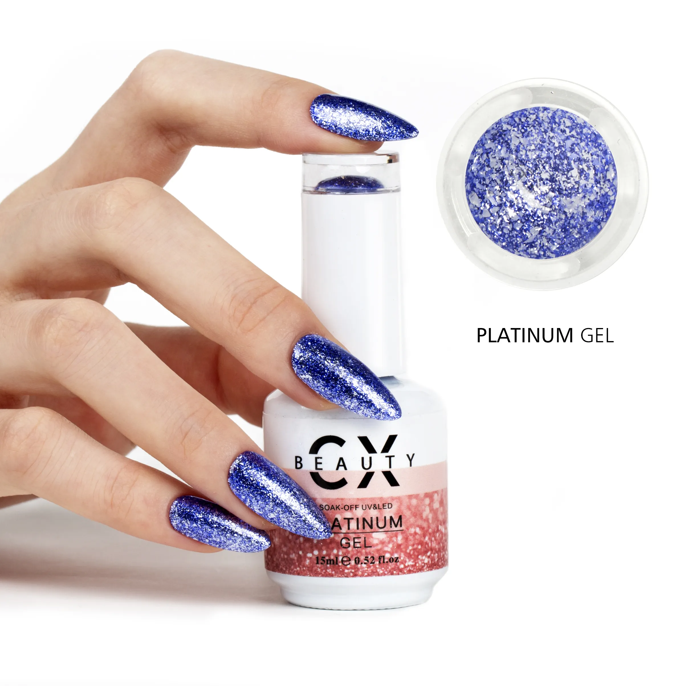 3 Step Platinum Acrylic Glitters Gel for DIY Nails gel UV Nail Polish
