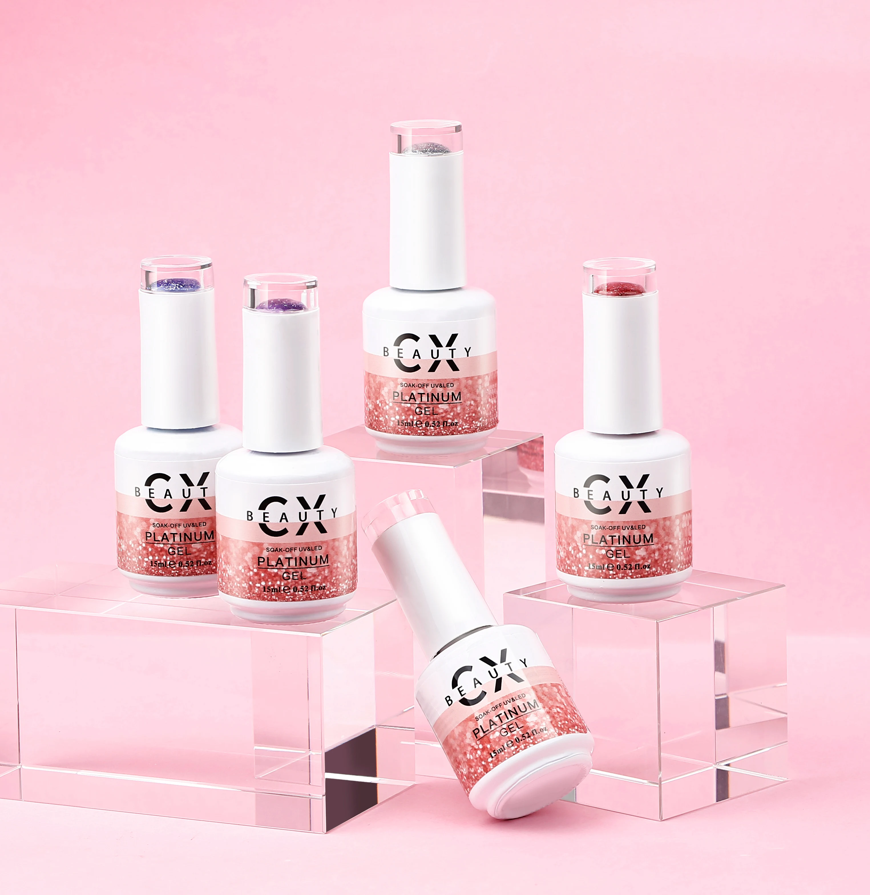 2019 New Arrivals UV LED Glitter Painting Gel Gel Nail Polish Platinum Silver