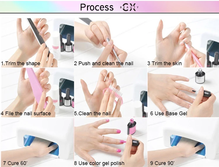 China Guangzhou CX nail cosmetic holographic pigment laser gel polish with 12 colors UV gel