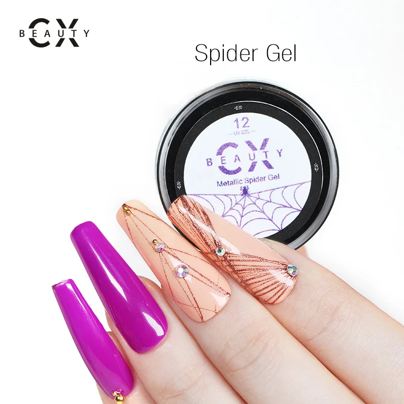 Long Last Shining Colorful 3d Designing Nail Art Paint UV Gel Nail Polish Pulling Silk Spider Gel