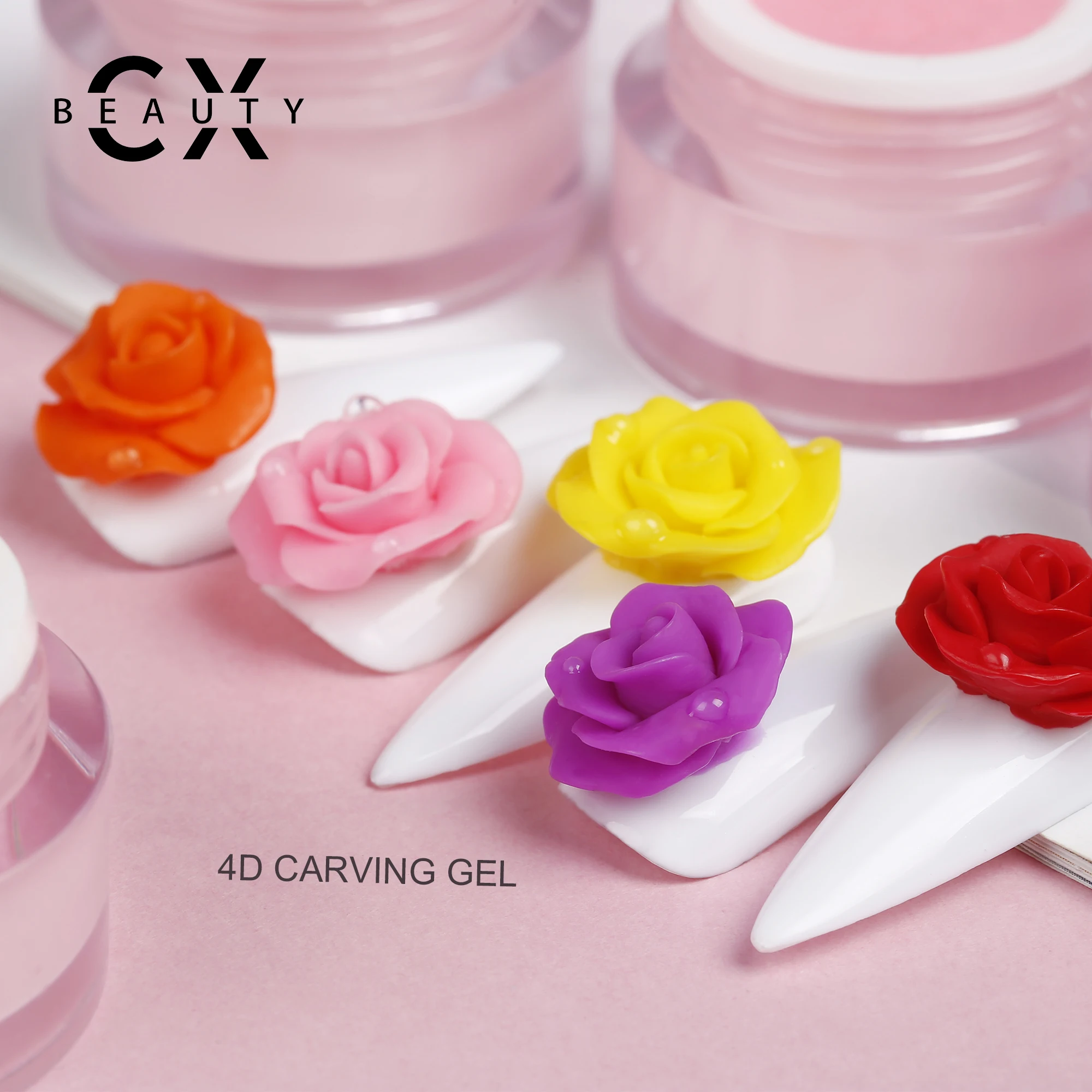 Caixuan OEM/ODM 30 Colors 4D Carved Gel High Quality for Nail Art
