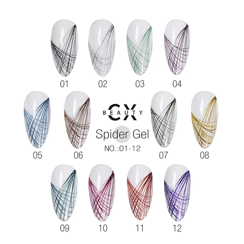Long Last Shining Colorful 3d Designing Nail Art Paint UV Gel Nail Polish Pulling Silk Spider Gel