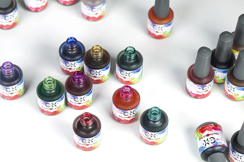 Marble art ink 3d Liquid Ink Watercolor color Nails Paint UV Gel Polish Private Label With Free Samples