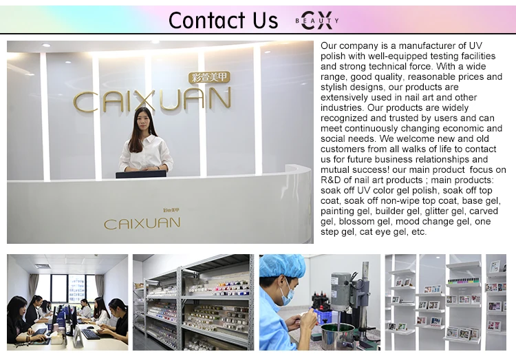 China Guangzhou CX nail cosmetic holographic pigment laser gel polish with 12 colors UV gel