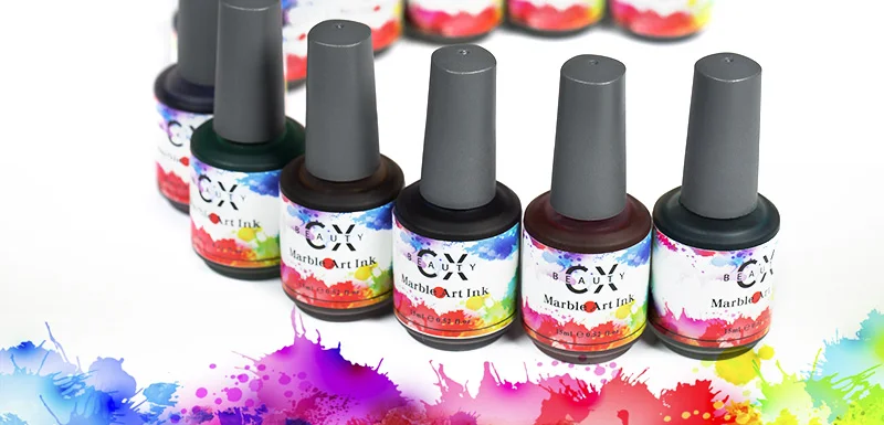 Watercolor Nail Art Ink Nail Polish Blooming Marble Effect Gradient Liquid