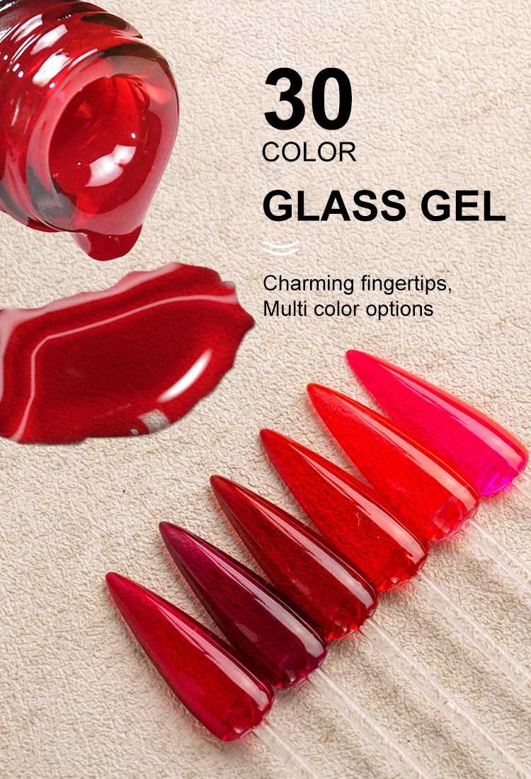 Free Samples Glass Gel OEM/ODM Wholesale Amber Gel UV Gel Polish