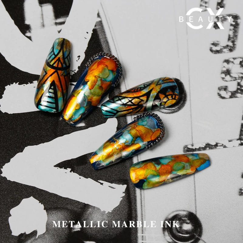Marble art ink 3d Liquid Ink Watercolor color Nails Paint UV Gel Polish Private Label With Free Samples