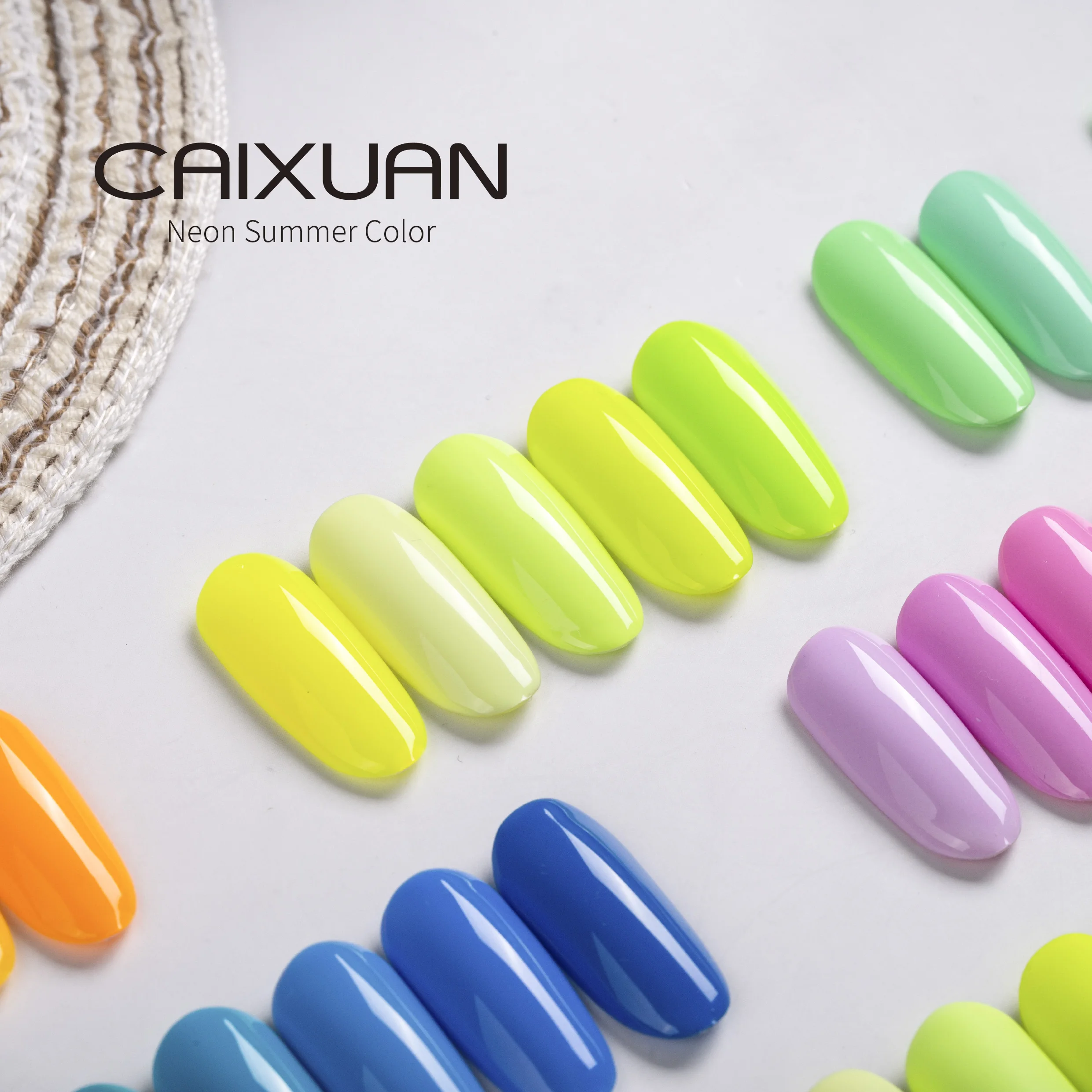 Free Samples Neon Summer Color Gel Easily Soak Off Nail Gel Polish
