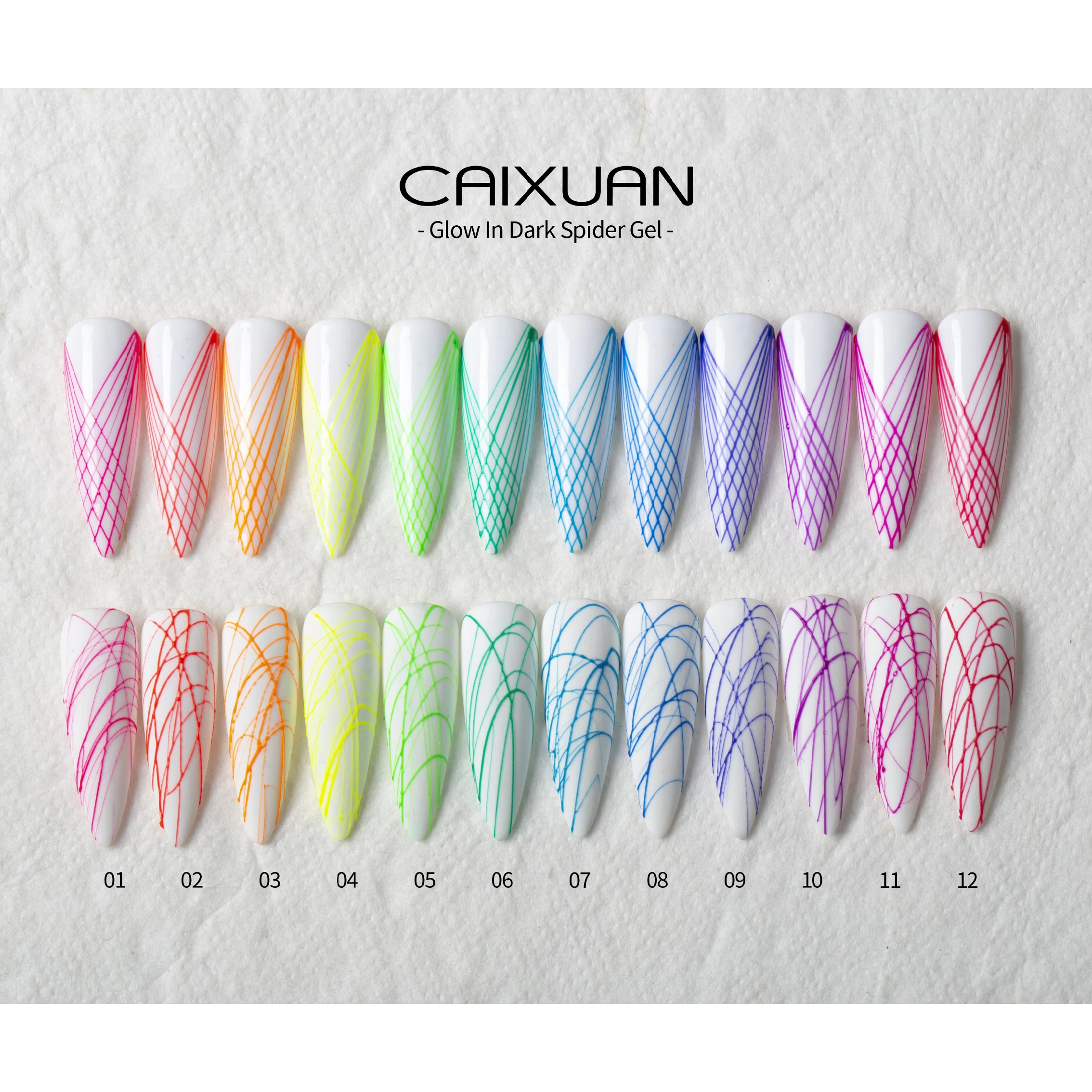 CAIXUAN new arrival amazing 8ml glow in the dark spider gel free sample nail arts gel nail polish