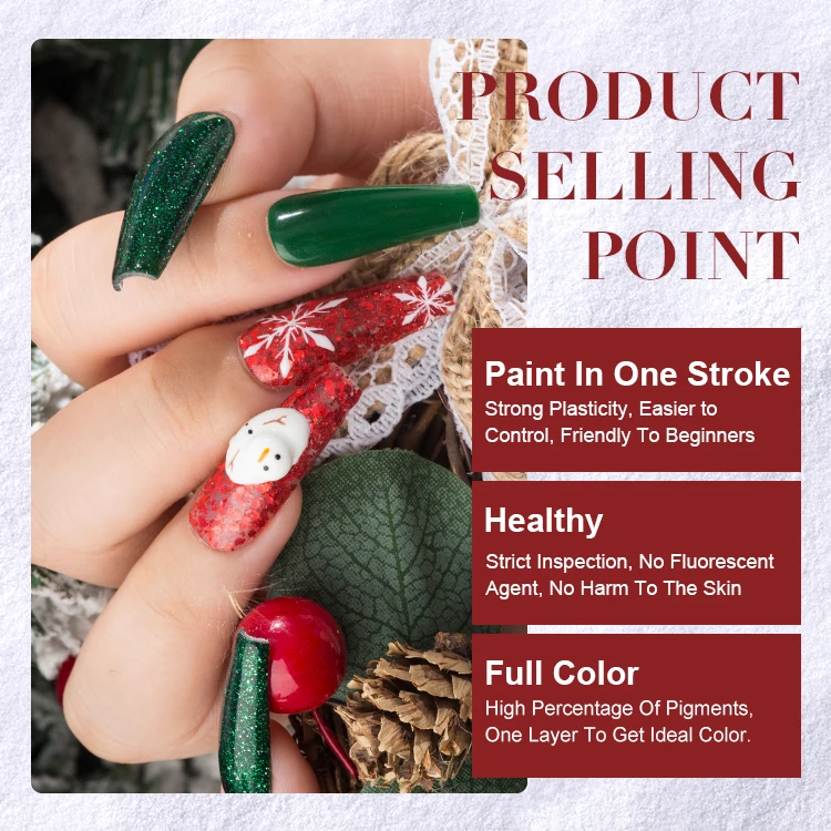Hot 15ml Christmas Color Gel High Pigment UV Gel Polish