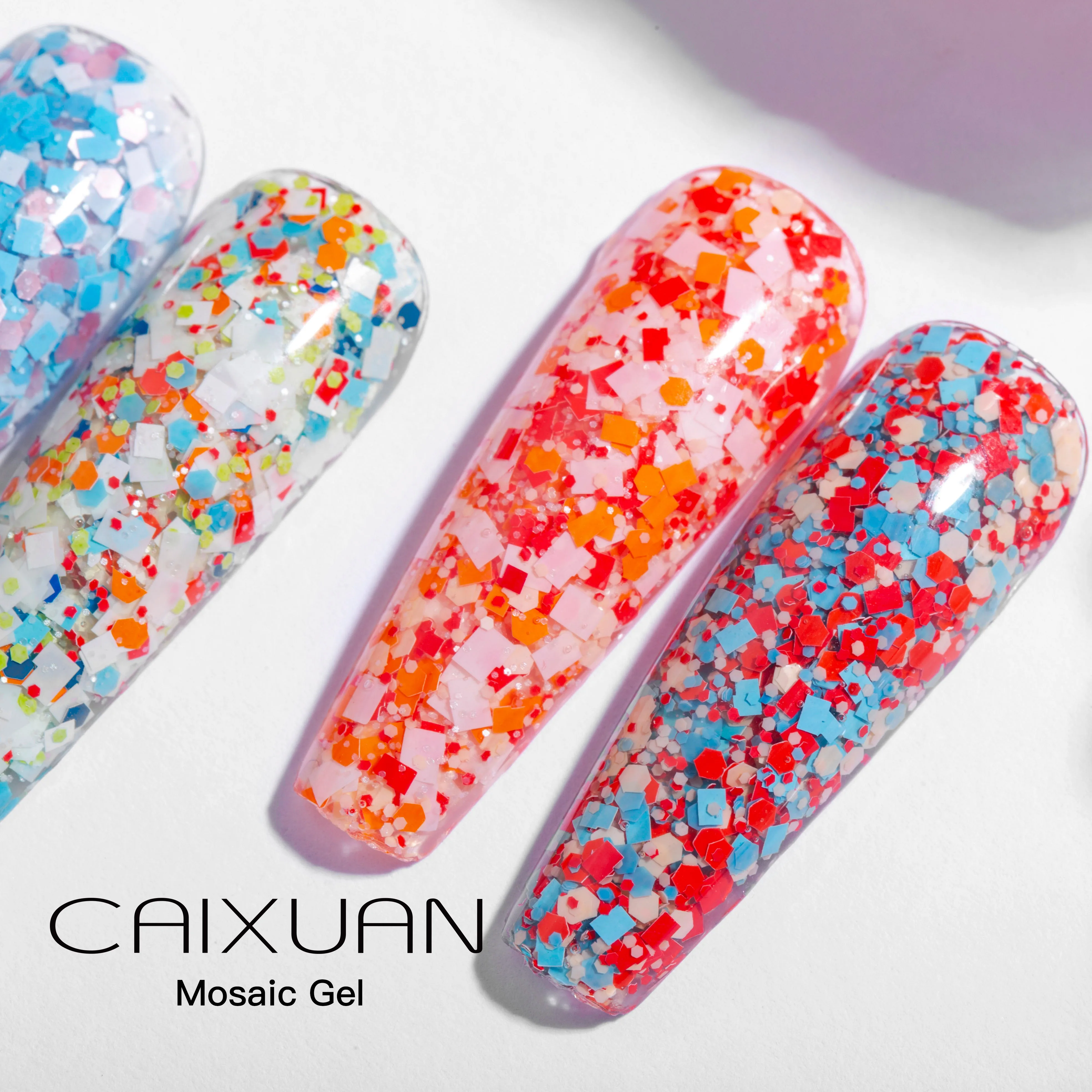 Caixuan Nail Supplier Free Sample Mosaic Gel 22 Colors Hot Sale Private Label
