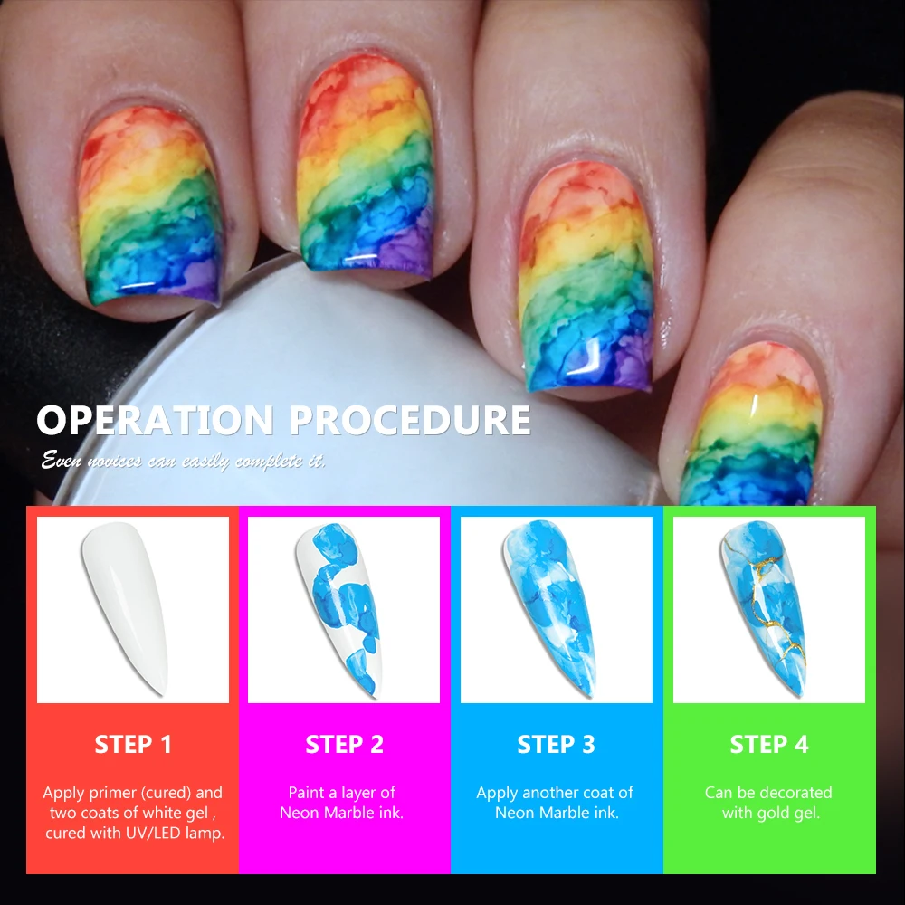 Free Sample OEM/ODM Neon Mable Ink for Nail Salon Professional Nail Supply
