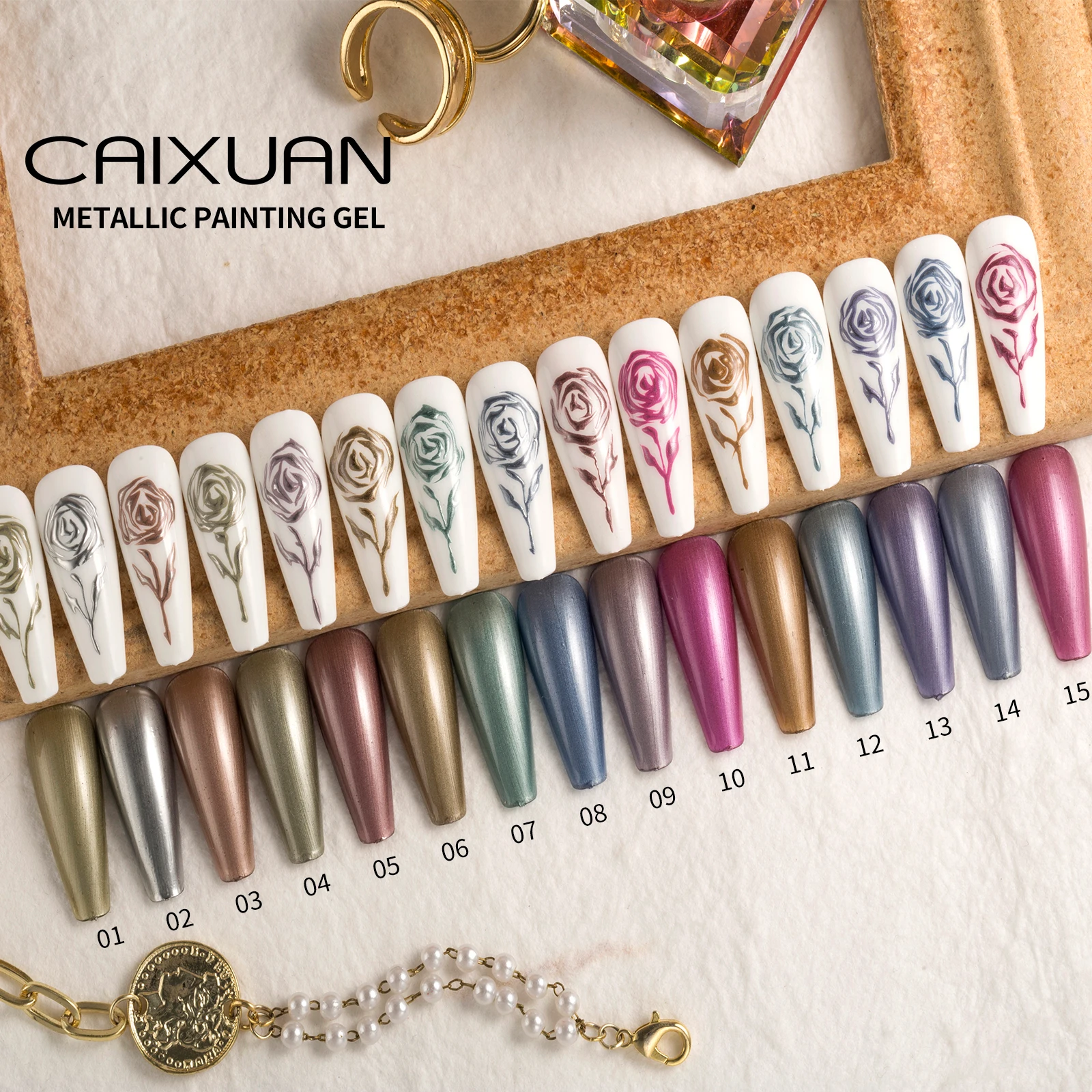 wholesale private label Top quality metallic painting gel polish nail art metal mirror nail polish uv gel