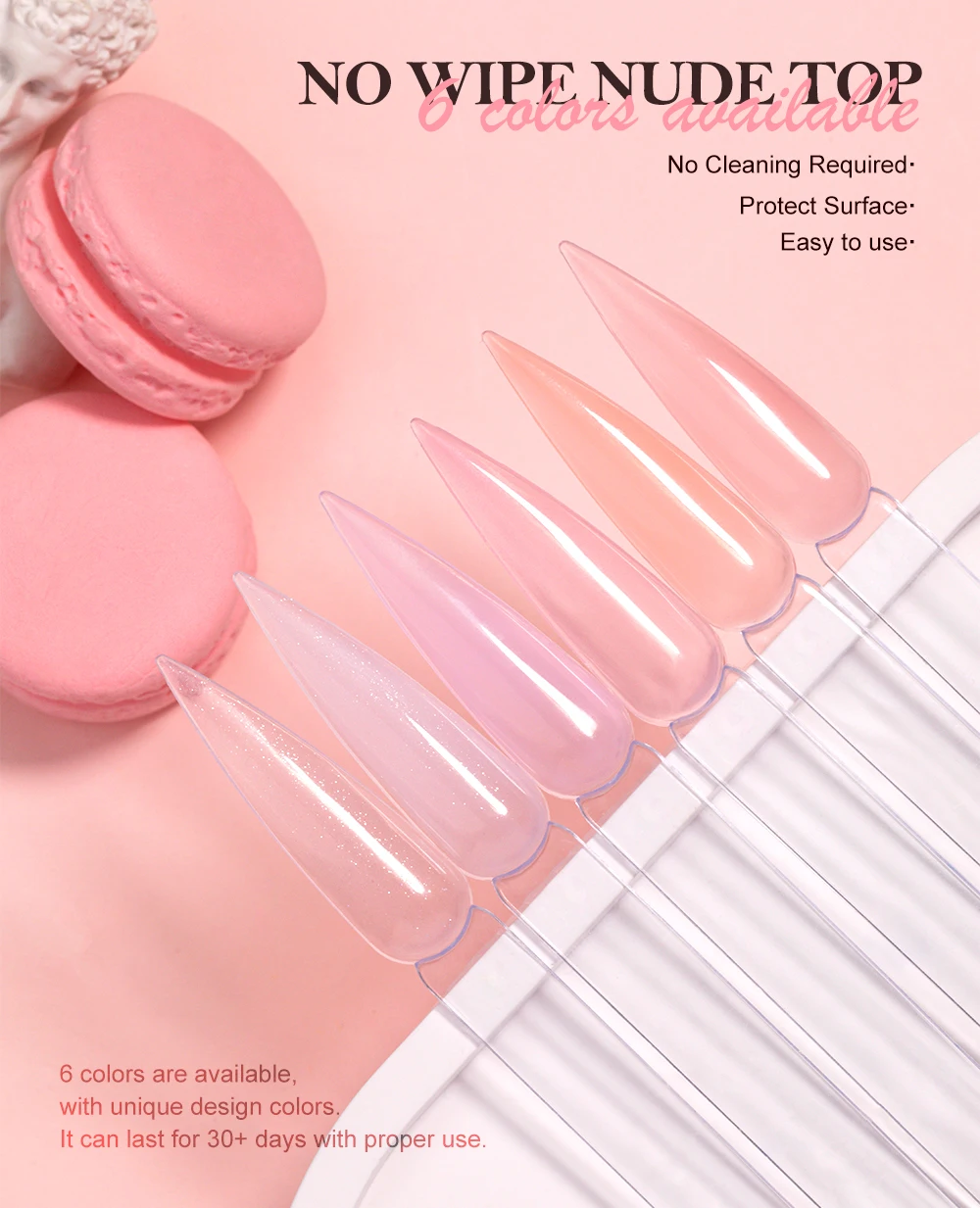 Nails Wholesale Functional Gel No Wipe Nude Top Coat Nail Art