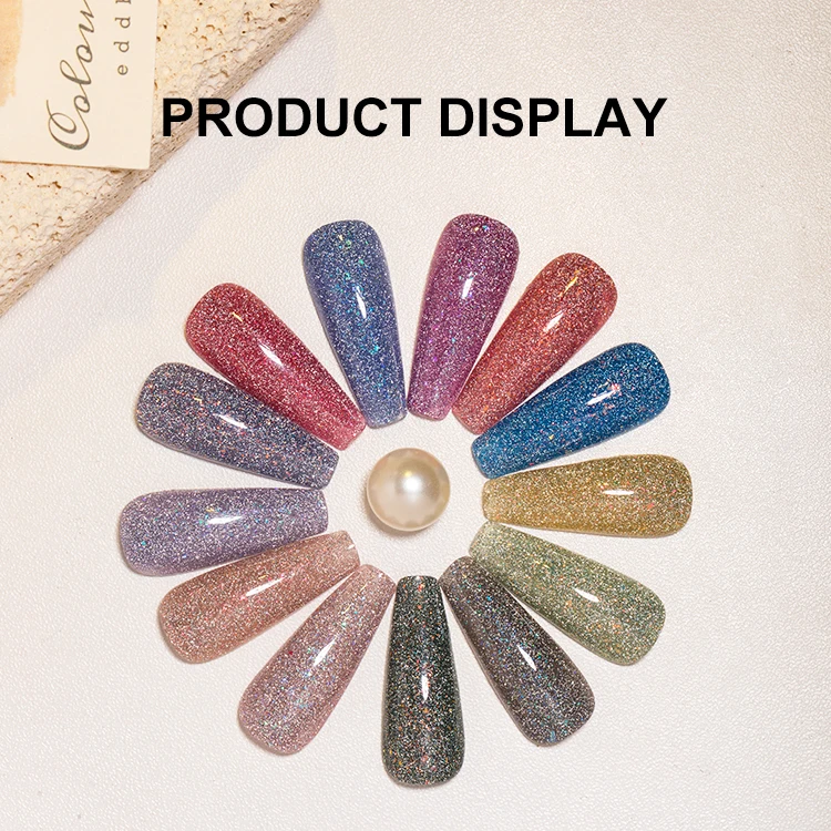 Nail Supplies Mood Change Disco Gel Reflective UV Gel Polish OEM/ODM