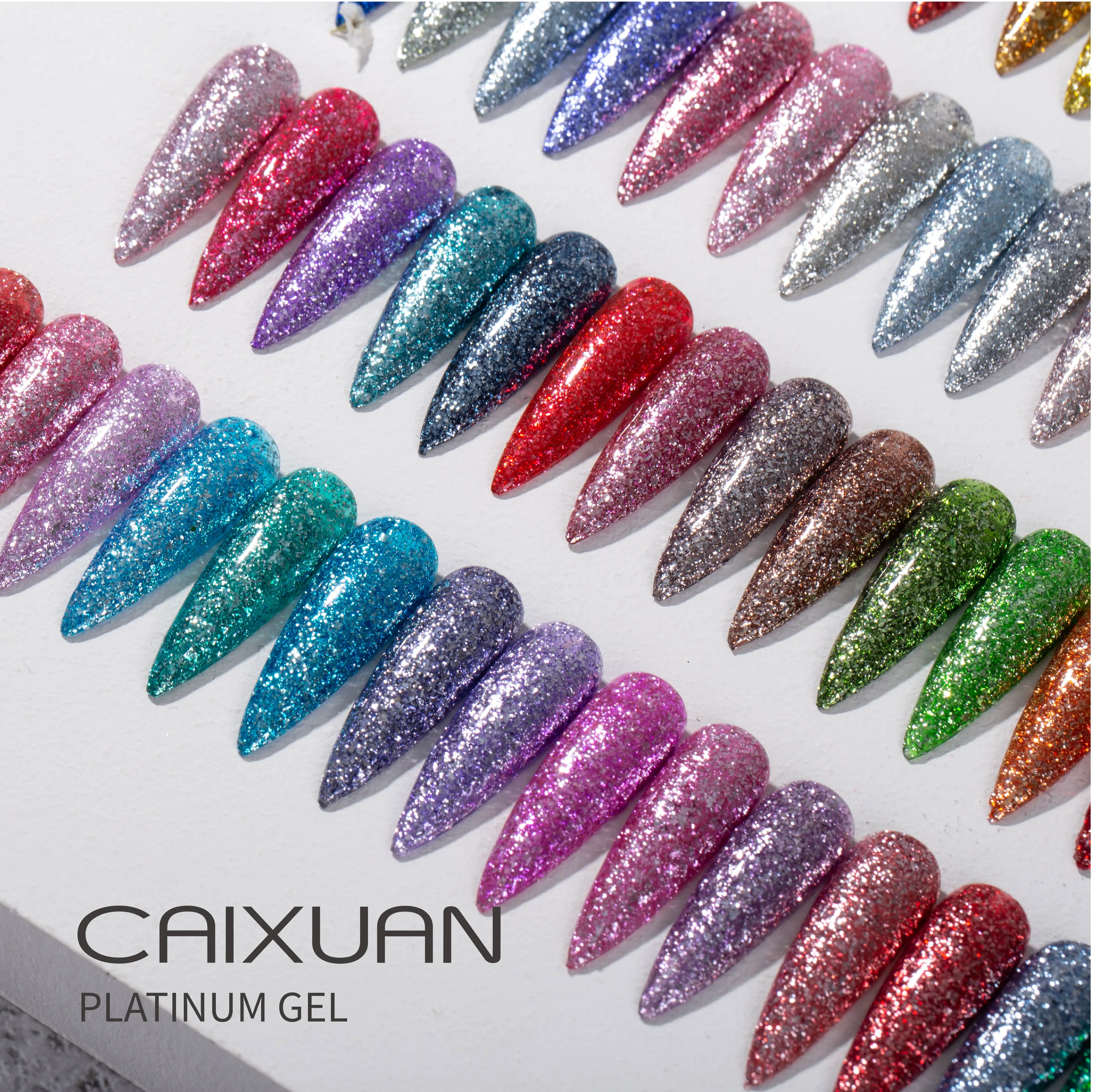 diamond glitter metallic color platinum uv nail popular gel polish shinny hot sale