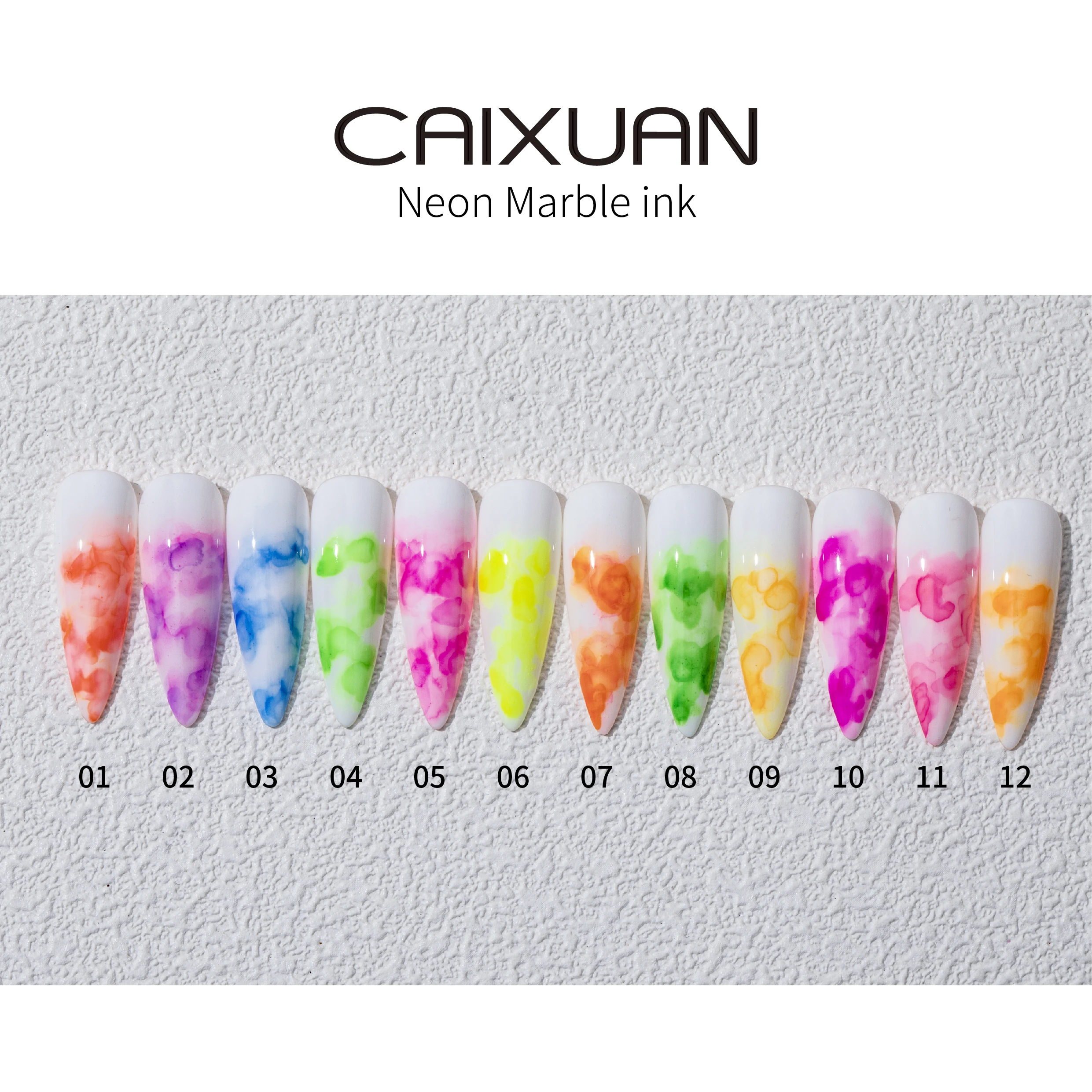CX beauty private label oem services wholesale uv gel nail polish watercolor Neon Marble Ink for nail design