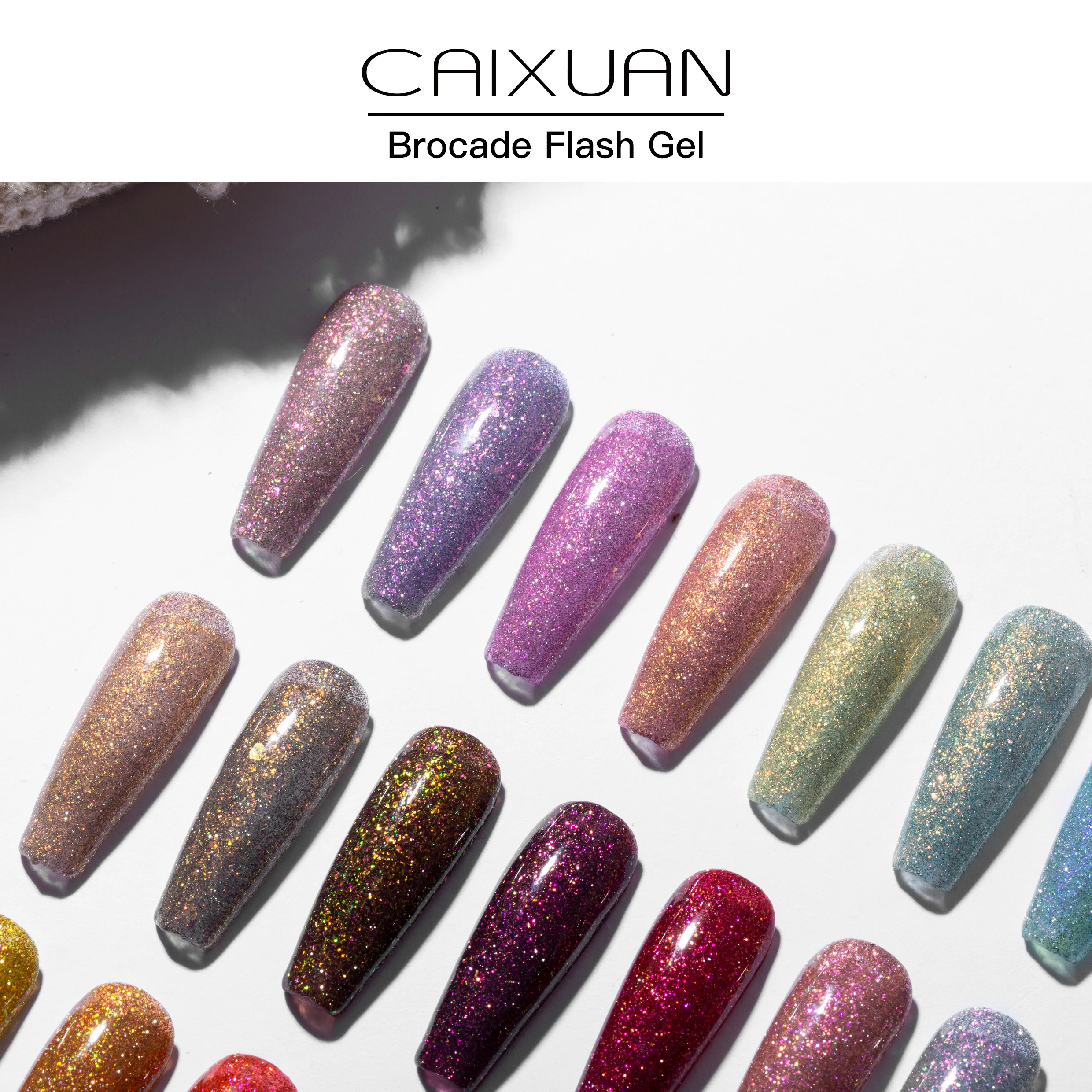 New arrivals Aurora star gel 16 colors bling glitter gel for nail gel polish