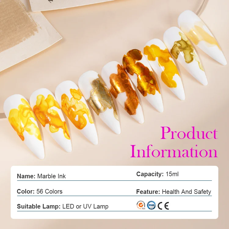 Wholesale OEM/ODM Mable Art Ink for Nail Salon 56 Colors Mable Ink