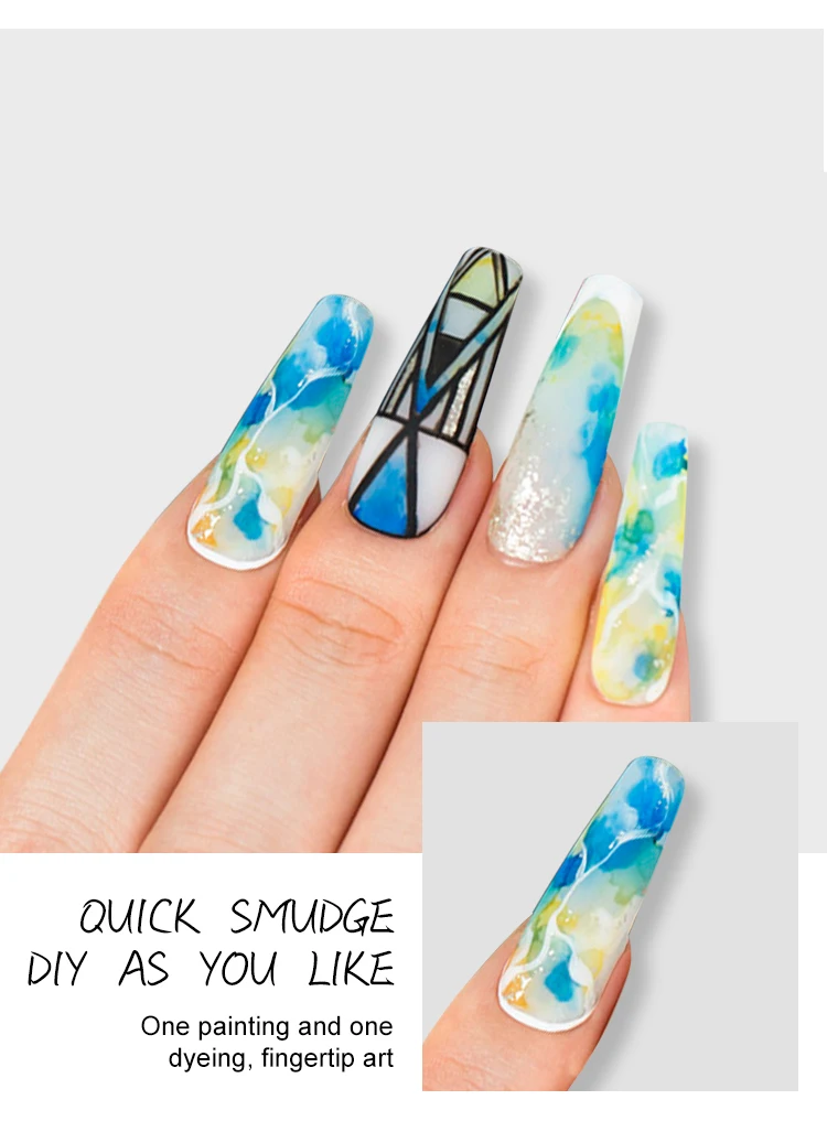 New Product Hot Sale Marble Art Ink Nail Art Caixuan 22 Colors