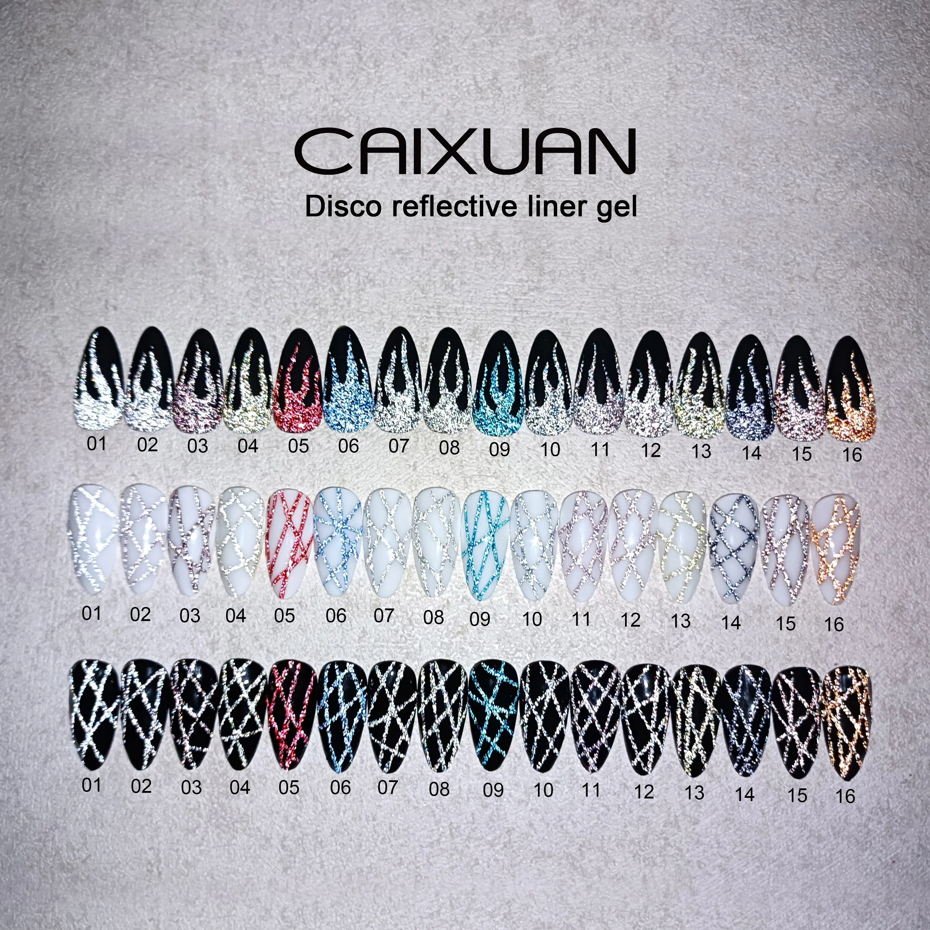 2022 Hot Product High quality Soak Off Uv Gel Reflective Liner Art Gel Disco Flash Gel