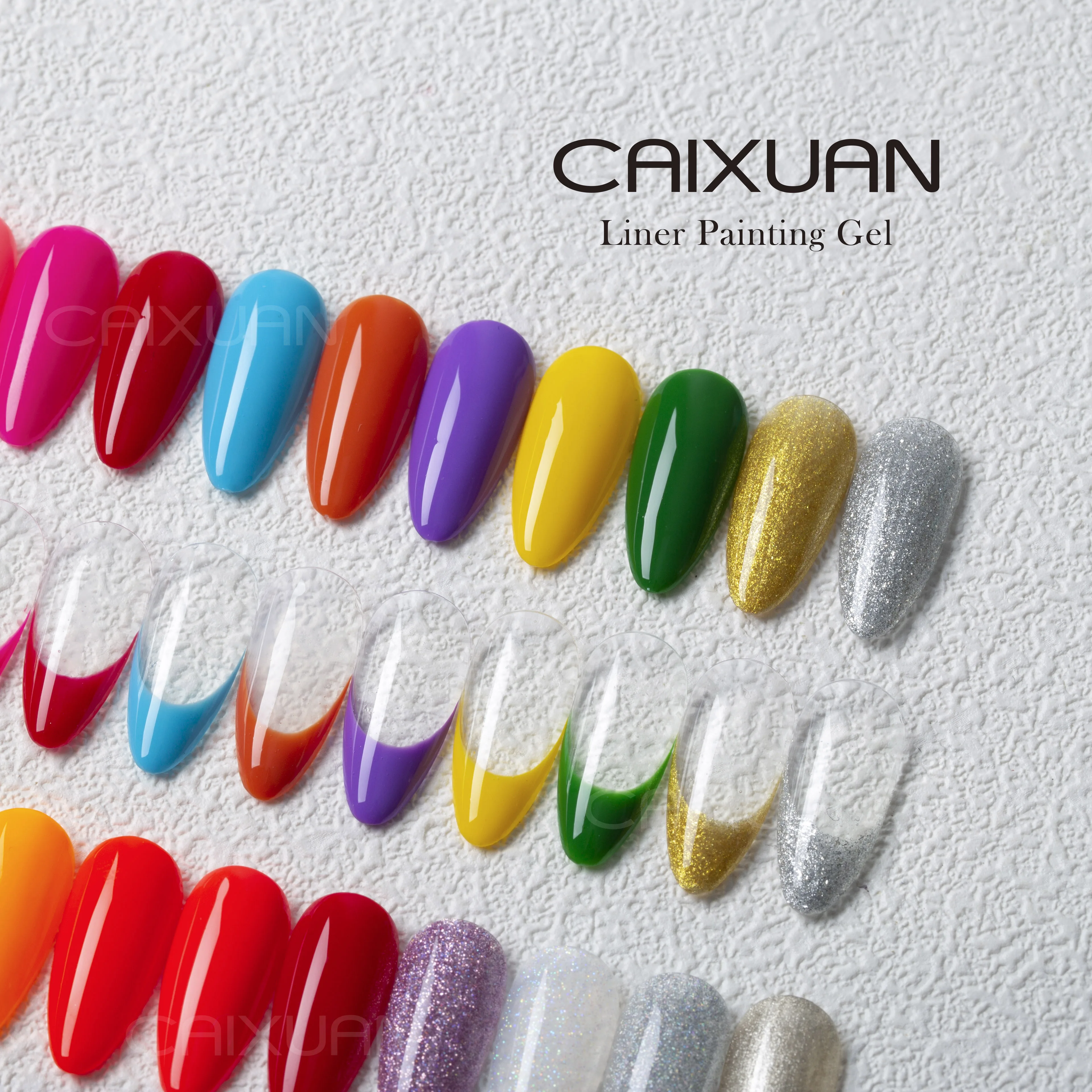 2021 new product 24 colors set gel liner nail art painting gel for nail art gel liner