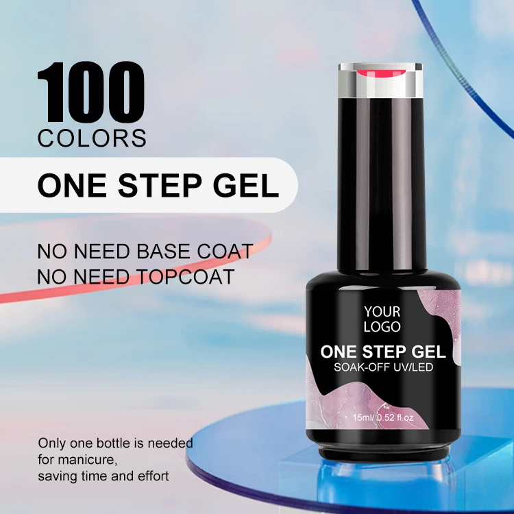 Professional Nail Supply Soak Off Gel Nail Polish15ml Custom Private Label Color Uv/led Lamp One Step Gel Polish For Nail Salon