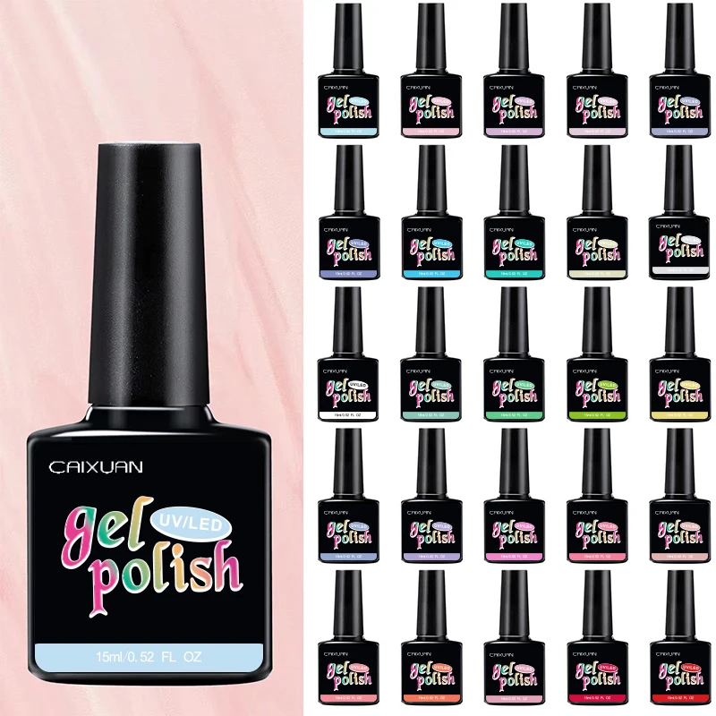 OEM 3000 Colors Vegan Gel Uv Led Gel Polish 7.5ml Bottles Private Label Wholesale Long Lasting Hema Free UV Gel Nail Polish