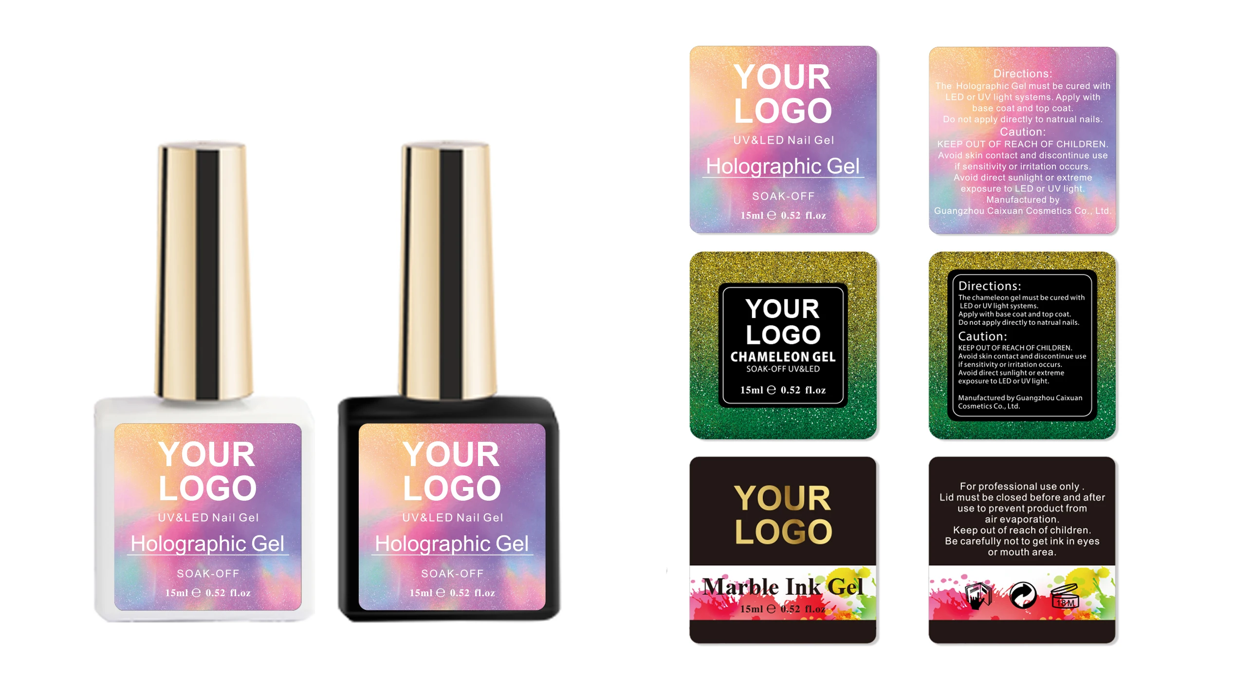 CX Beauty Free Sample Gel Nail Polish Custom Hema Free Estimate Gel 15ml Color UV Nail Gel Polish