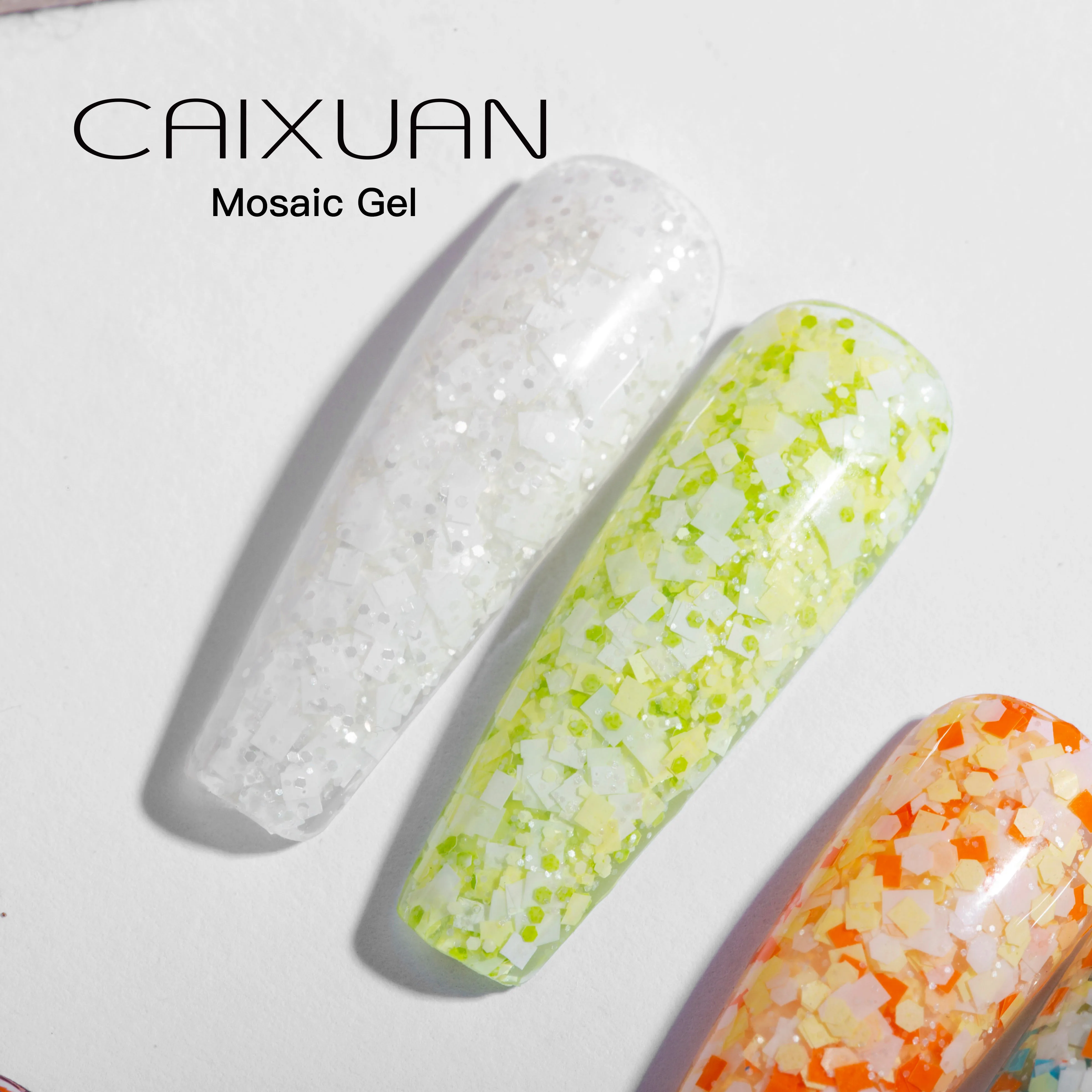 Caixuan Nail Supplier Free Sample Mosaic Gel 22 Colors Hot Sale Private Label