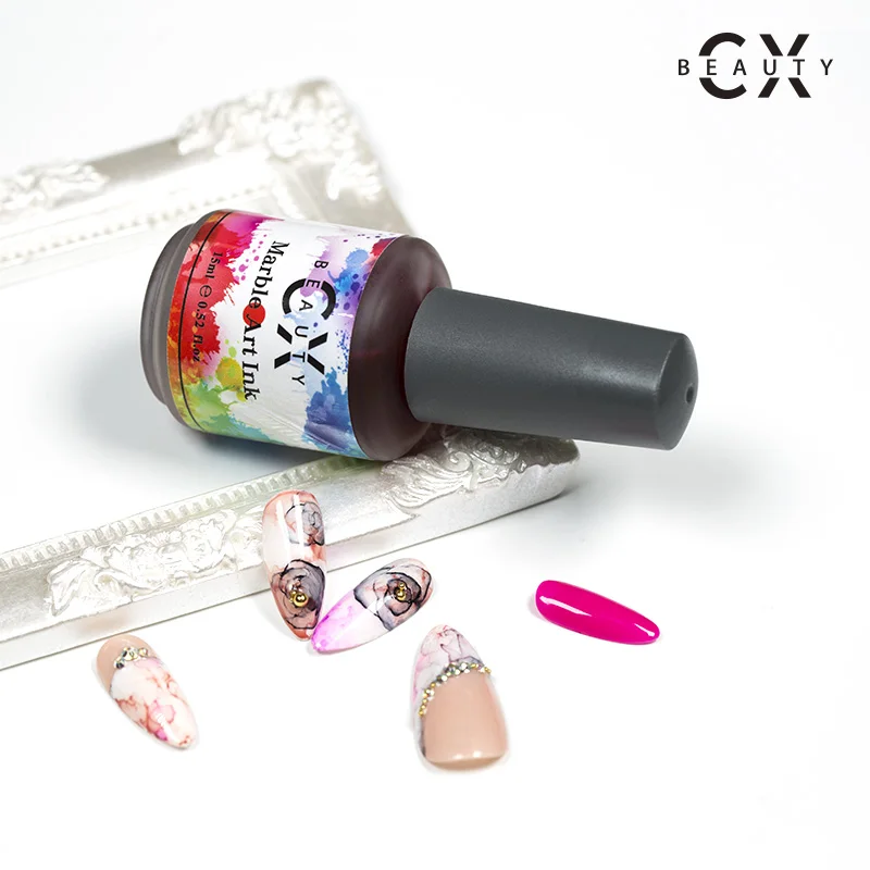New wholesale price Marble Ink Gel uv gel polish Watercolor Dye Blossom Liquid Nail with 35 Colors