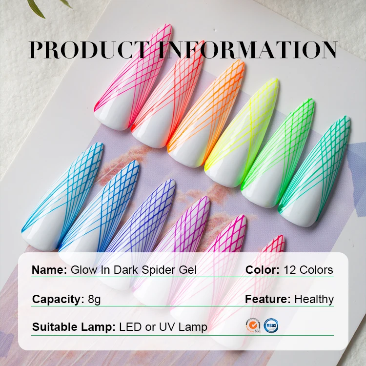 Nail Art Glow in Dark Spider Gel Wholesale Nail Supplies