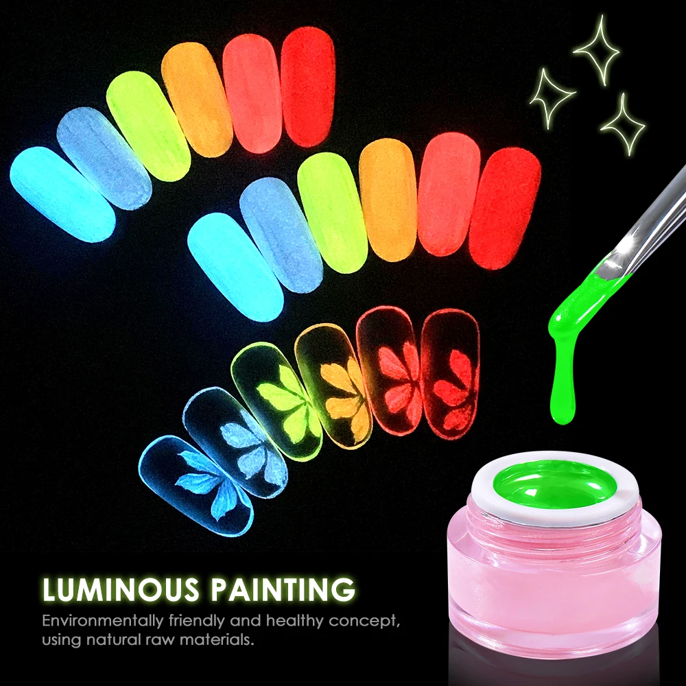 Caixuan Luminous Painting Gel for Nail Salon UV Gel Polish Nail Art