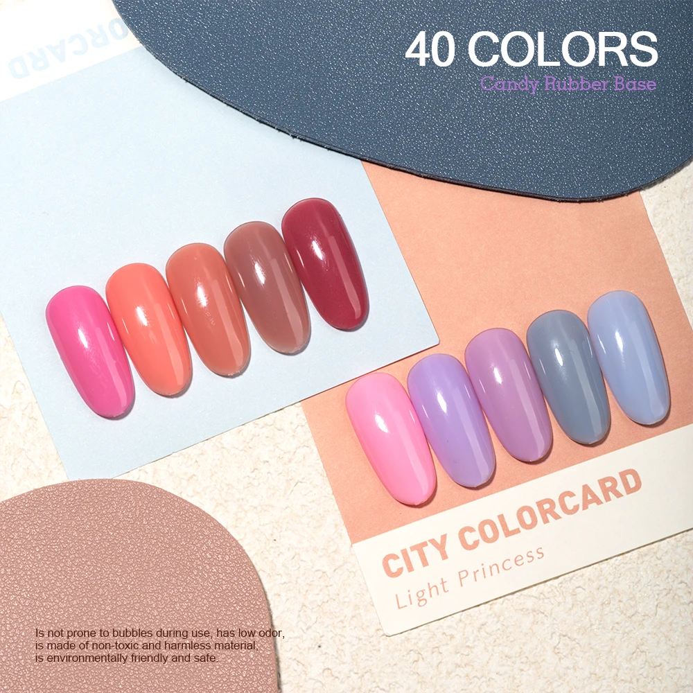 Hot Sale Candy Rubber Base for Your Nail Design Color Rubber Base