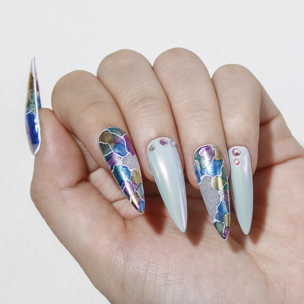 Wholesale 15ml/10ml nail beauty metallic marble ink gel uv led blossom gel long lasting
