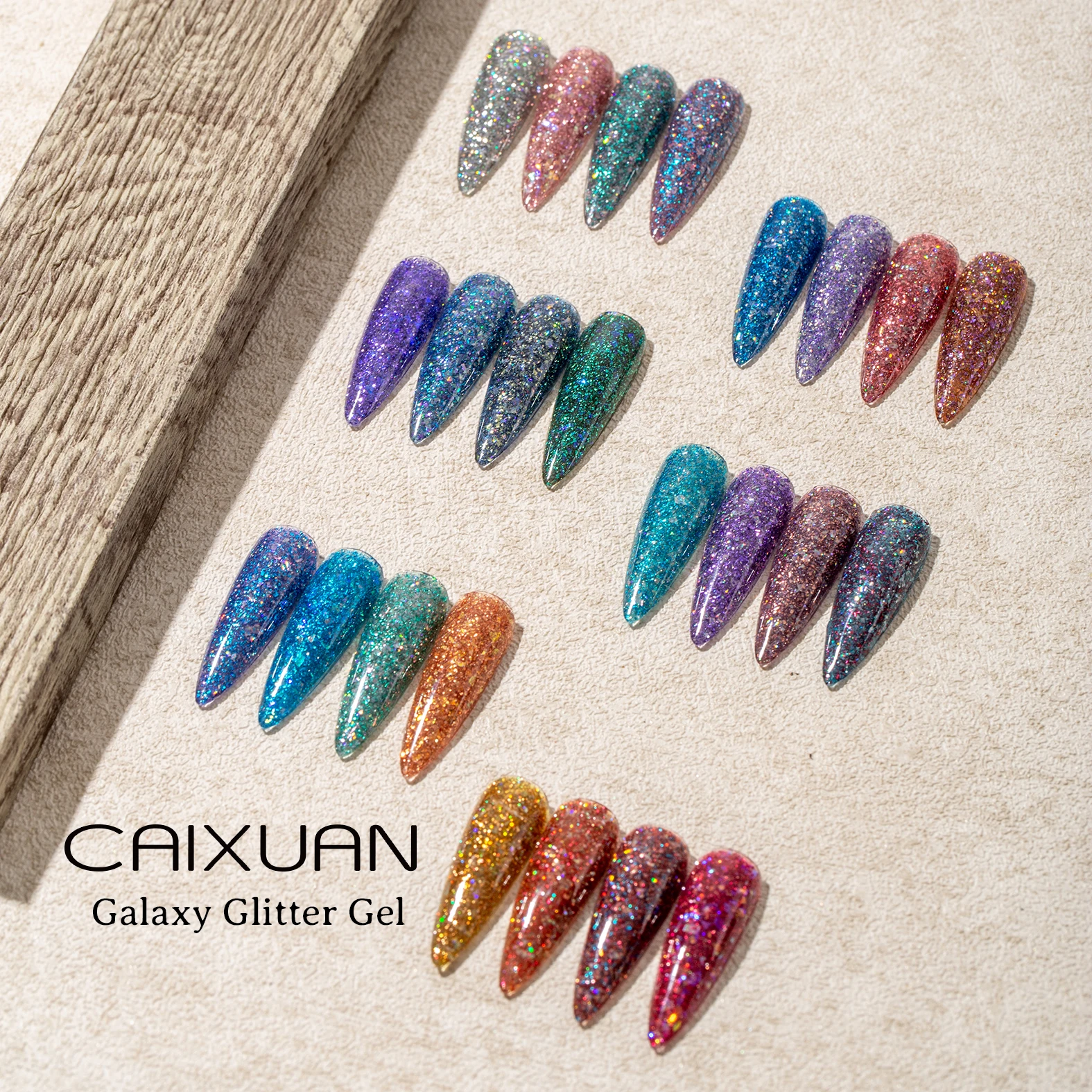 CX Beauty Nail Art Gel polish UV Gel Factory Price Galaxy Glitter Gel